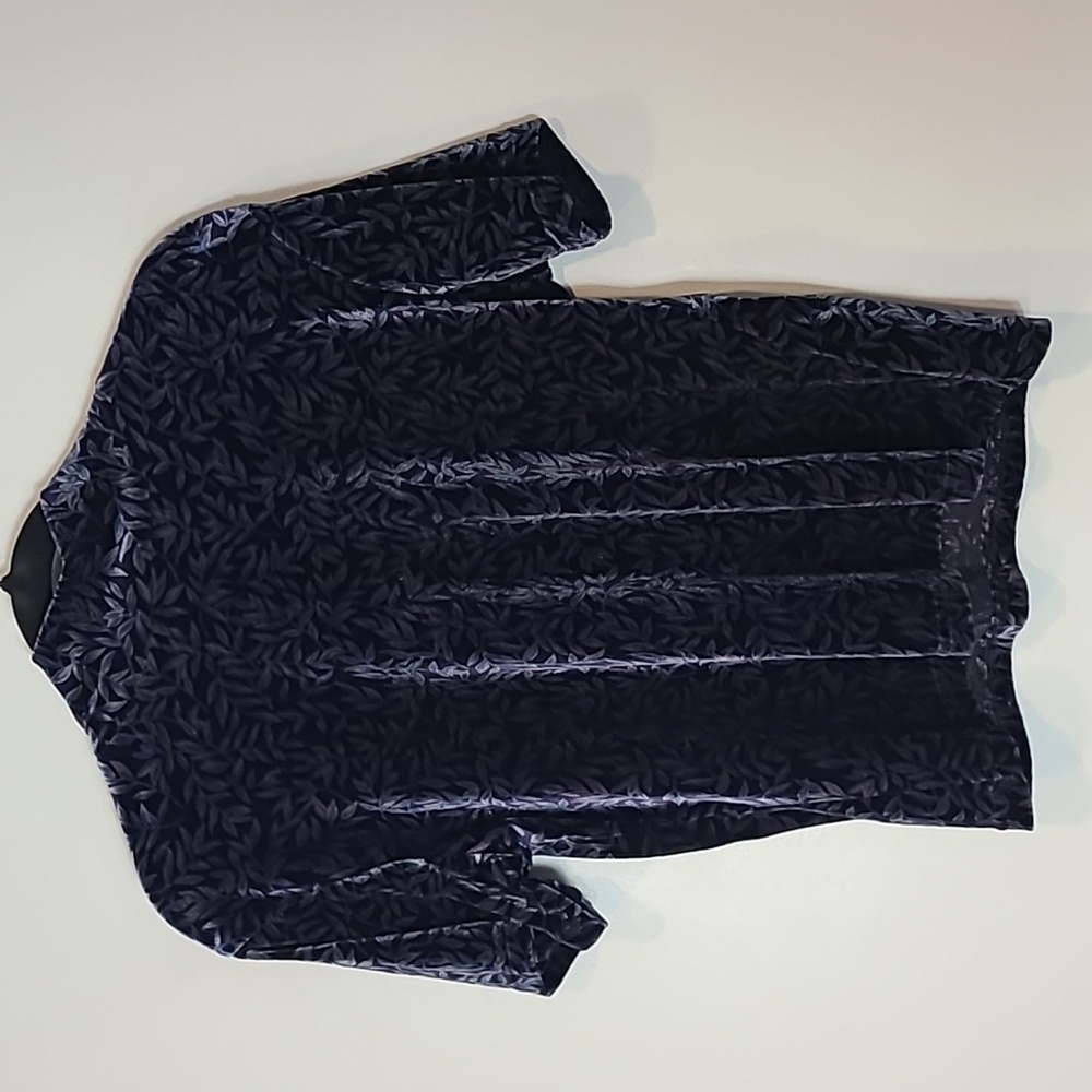 Vintage 90s Y2K Black Velvet Blouse